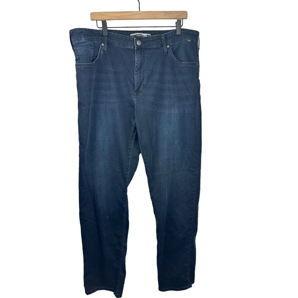 Mavi Matt Jeans Denim Pants Relaxed Straight Leg Mens 40 X 34 Dark Wash Blue